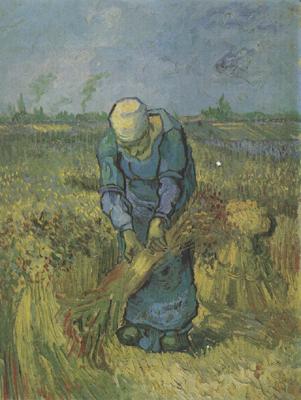 Vincent Van Gogh Peasant Woman Binding Sheaves (nn04) Norge oil painting art
